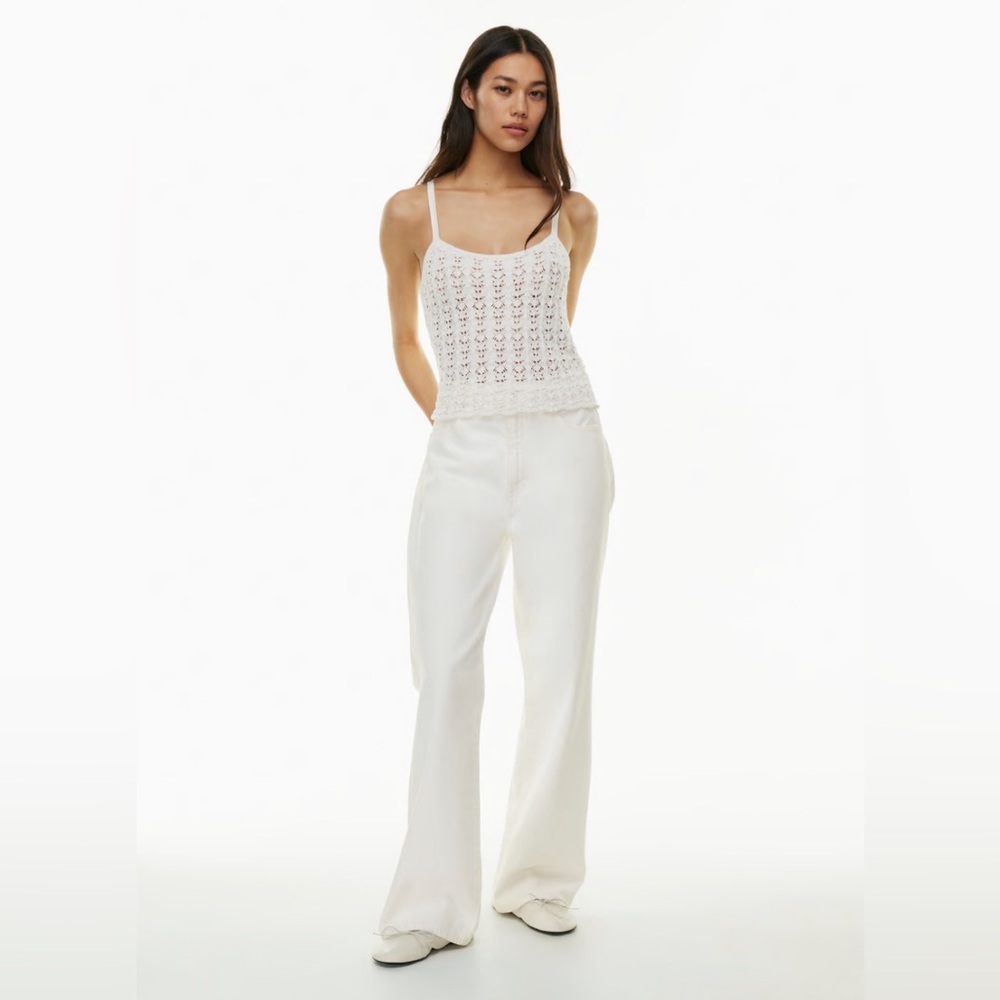 Aritzia Wilfred Gemma Top in Light Birch Small 100% cotton yarn knit tank - Picture 4 of 13